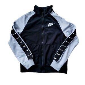 Nike Boys Tricot Track Jacket Full Zip Swoosh Logo Sleeves Youth Size 7
